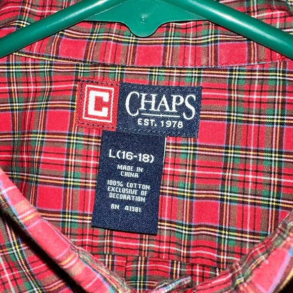 Chaps plaid button down shirt - Picture 2 of 5